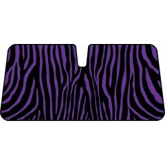 Premium Sun Shade [147cm X 68.5cm] - Zebra Purple