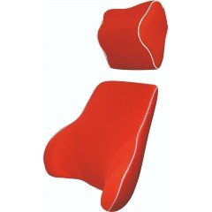 Red Memory Foam Lumbar Back & Neck Pillow Support Back Cushion Office Car Seat