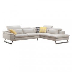 5 Seater Lounge Cream Colour Leatherette Corner Sofa Couch With Chaise