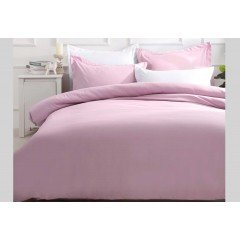 King Size Pink Color Quilt Cover Set (3pcs)