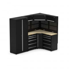 UltraTools 1550/2450mm x 550mm x 2025mm Affordable Modular Workshop & Garage Storage Cabinet Set