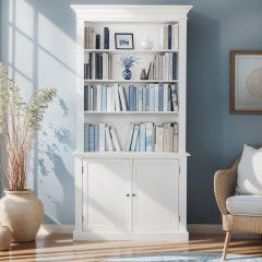 Hamptons Buffet and Hutch Library Bookcase Cabinet
