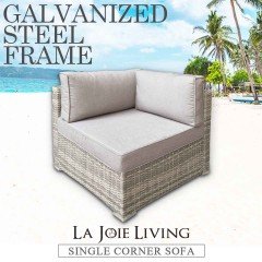 La Joie Outdoor Living Single Corner Modular Sofa Rattan Furniture Lounge