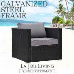 La Joie Single Armchair Outdoor Living Modular Sofa Rattan Furniture Lounge