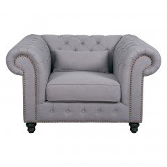 Cameron Chesterfield Upholstered Armchair Single Sofa Lounge 