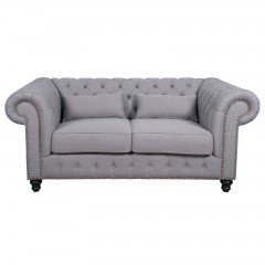 Cameron Chesterfield Upholstered 2 Seater Sofa with Arm Lounge 