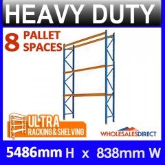 Pallet Racking System 5486mm High 8 Pallet Spaces