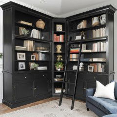 Hamptons Halifax Modular Wall Hutch & Buffet with Corner Cabinet – Black / White – Customisable( Early Bird Savings for New Collection – Extra $1,000 Discount)