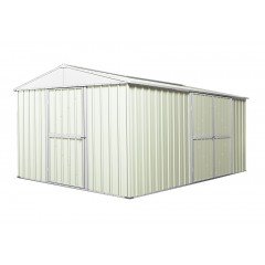 Clearance 4.3m x 2.6m x 2.3m Garden Shed - Cream