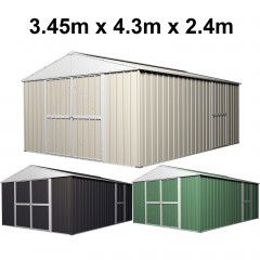 Garden Shed 3.45m x 4.3m x 2.4m Workshop (Extra High)