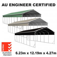 Carport 6.23 x 12.19 x 4.27 m Vehicle Shelter