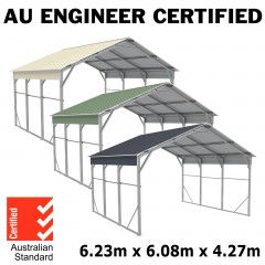 Carport 6.23m x 6.08m x 4.27m (Gable) Backyard Boat Portable Vehicle Shelter