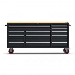 UltraTools 1970mm x 500mm x 950mm Economy 72" 12 Drawers Mobile Workbench Tools Trolley Roller Cabinet