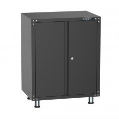 UltraTools 675mm x 465mm x 845mm Black Workshop Garage 2 Door Storage Cabinet						