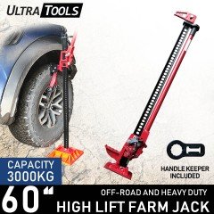 High Lift 60" Farm Jack with handle keeper Ultra Tools Heavy Duty 4WD