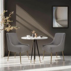 Ellie Velvet Upholstered Dining Single Chair