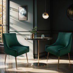 Ellie Velvet Upholstered Dining Single Chair