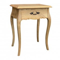 French Provincial - Bedside Table with One Drawer Natural Ash