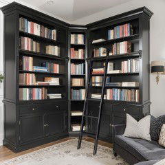 Hamptons Halifax Modular Wall Hutch & Buffet with Corner Cabinet – Black / White – Customisable( Early Bird Savings for New Collection – Extra $1,000 Discount)