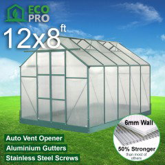 12x8ft Greenhouse 6mm Panels - EcoPro
