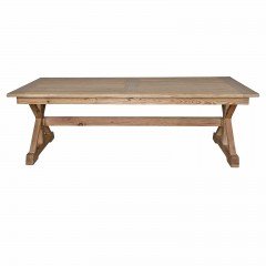 Hamptons 240cm Rectangle Foldable Dining Table with Trestle Leg NATURAL