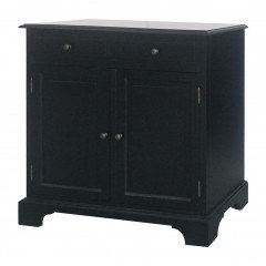 Hamptons Modern Buffet Sideboard Cabinet in Black  White - 2 Sections