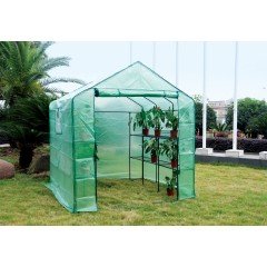 Eco Pro 200x200x200cm Walk in Tunnel Greenhouse PE Cover Tomato Plant Garden Green Shade