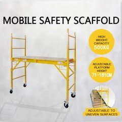 500KG Mobile Safety Scaffold Scaffolding High Work Platform Ladder Tool Portable