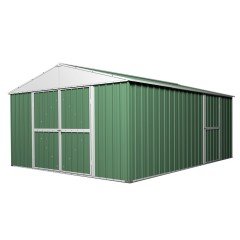Garden Shed 3.56m x 4.3m x 2.12m - Rivergum Green