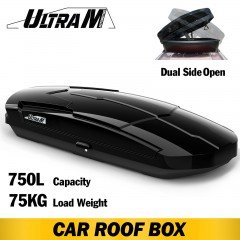 ULTRAMOTOR Car Roof Box Universal Fit Luggage Cargo Pod 750L 75KG Dual Open