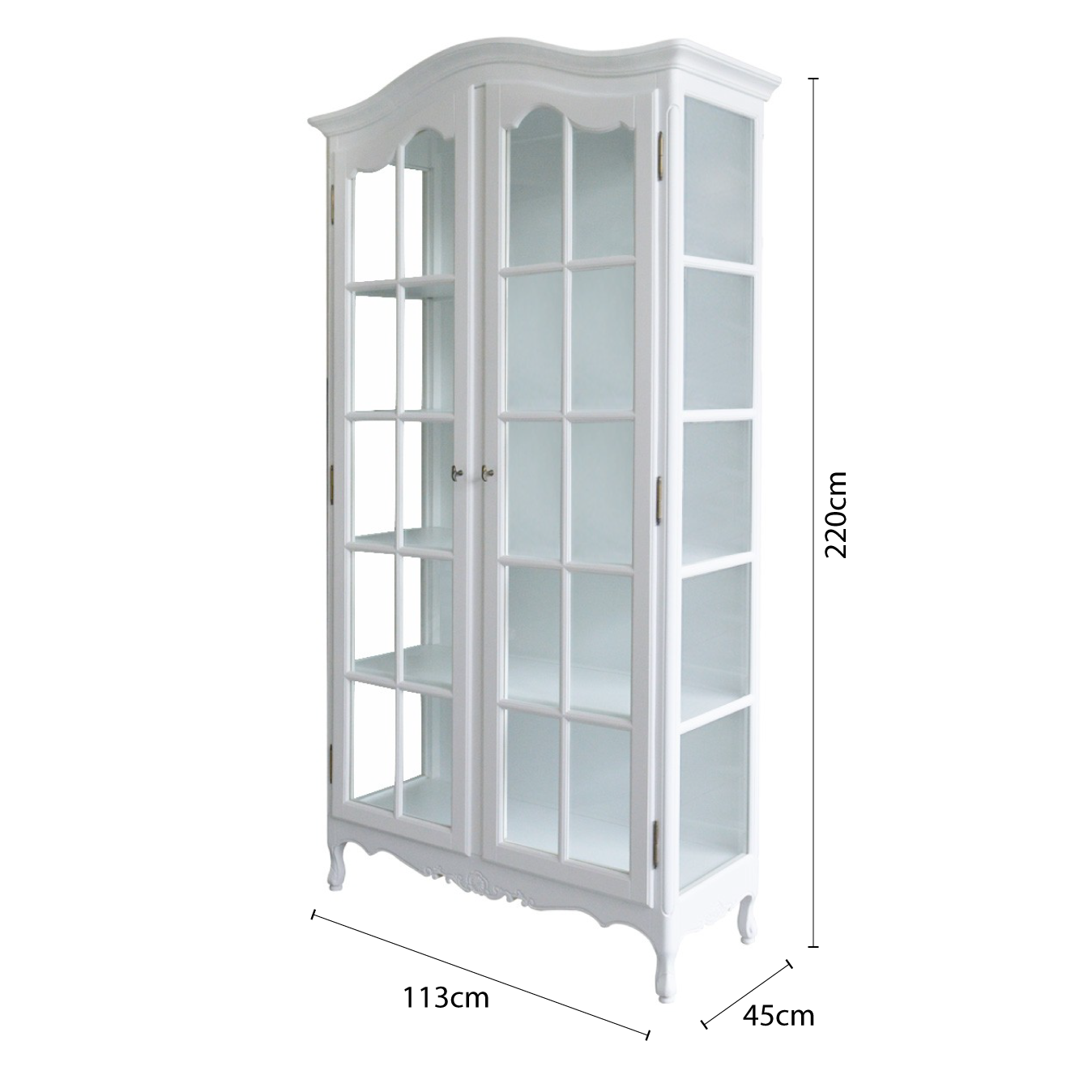 Shop French Provincial Classic Glass Display /Bookcase Online