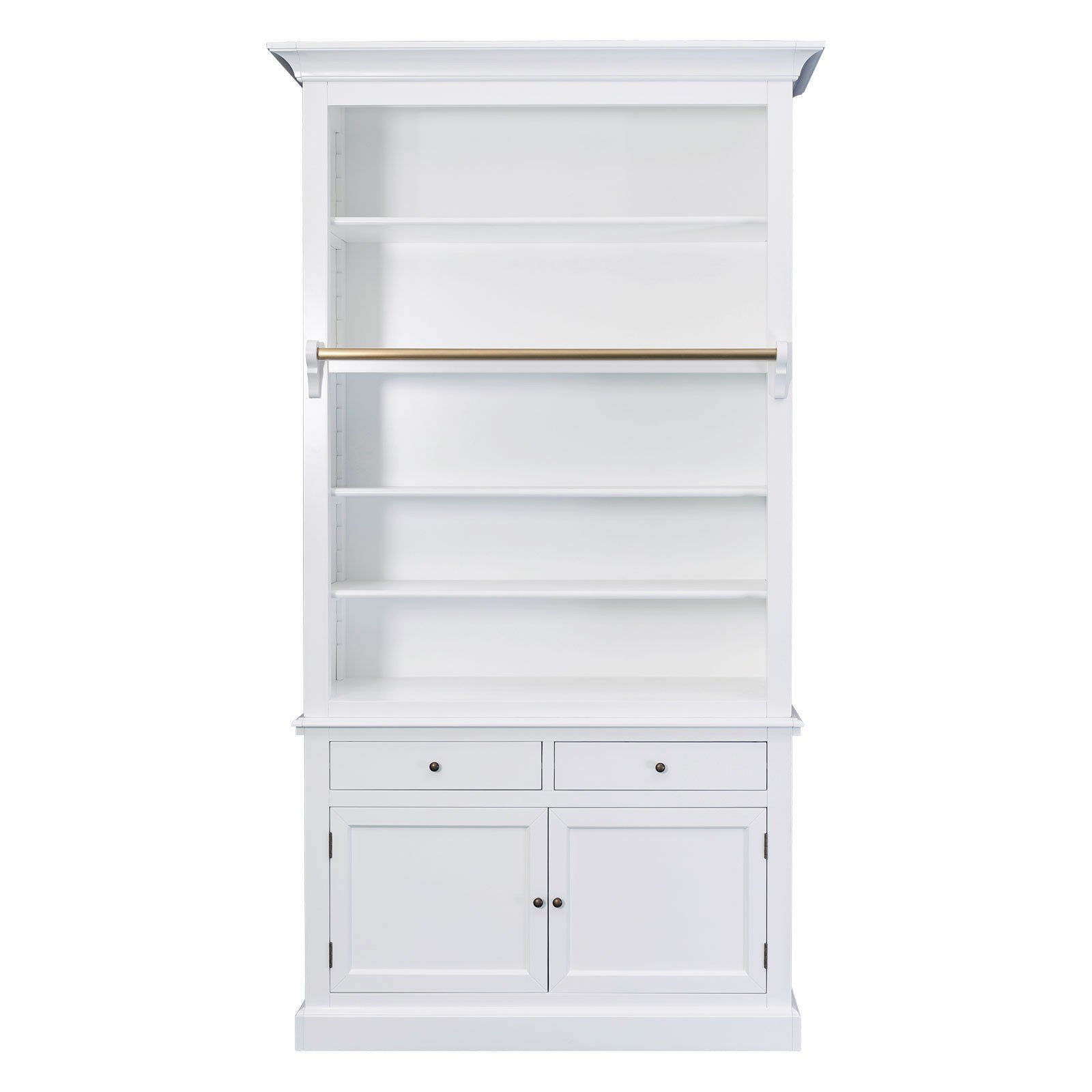 Shop French Provincial Hamptons Open Library Bookcase with Ladder in