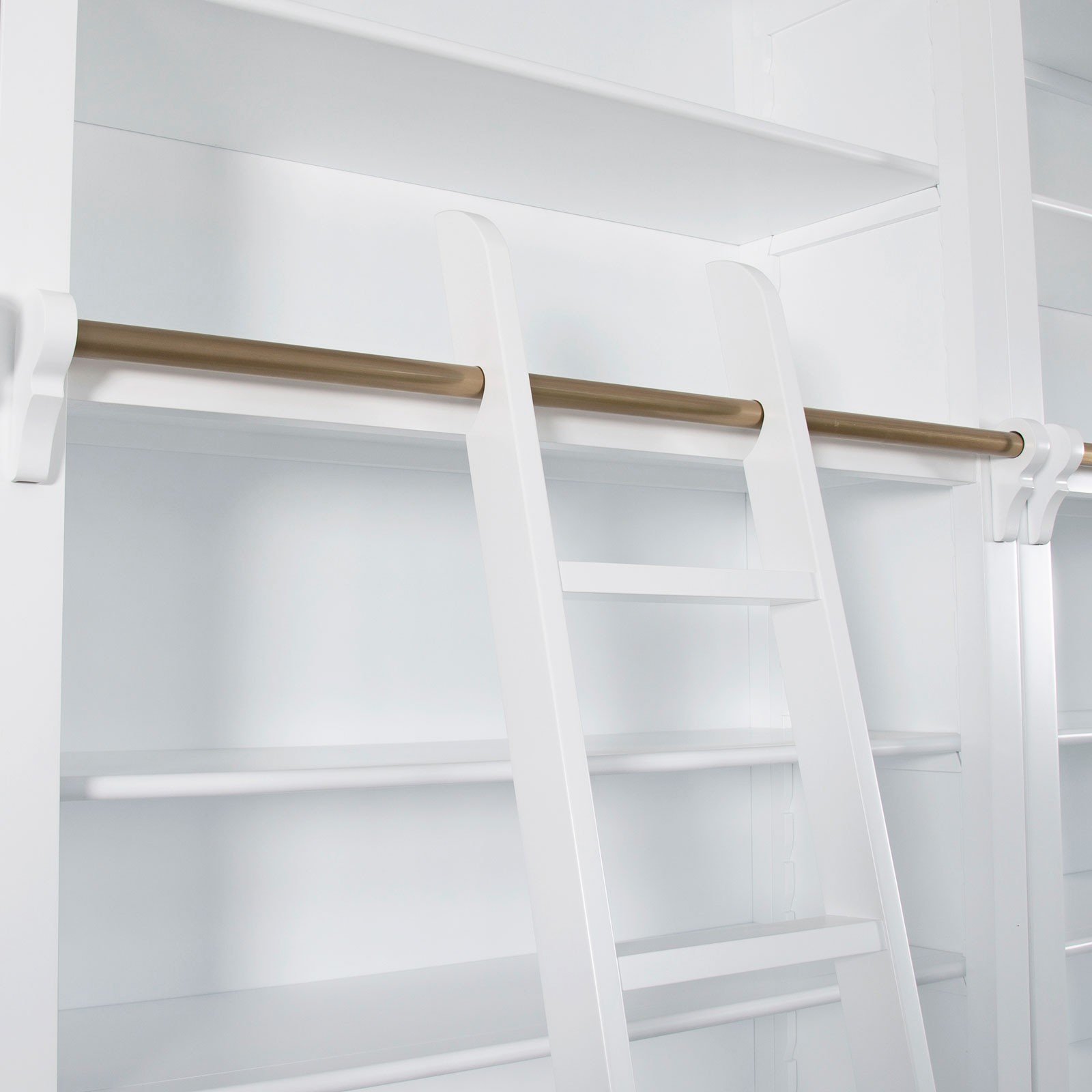 Shop French Provincial Hamptons Open Library Bookcase with Ladder in