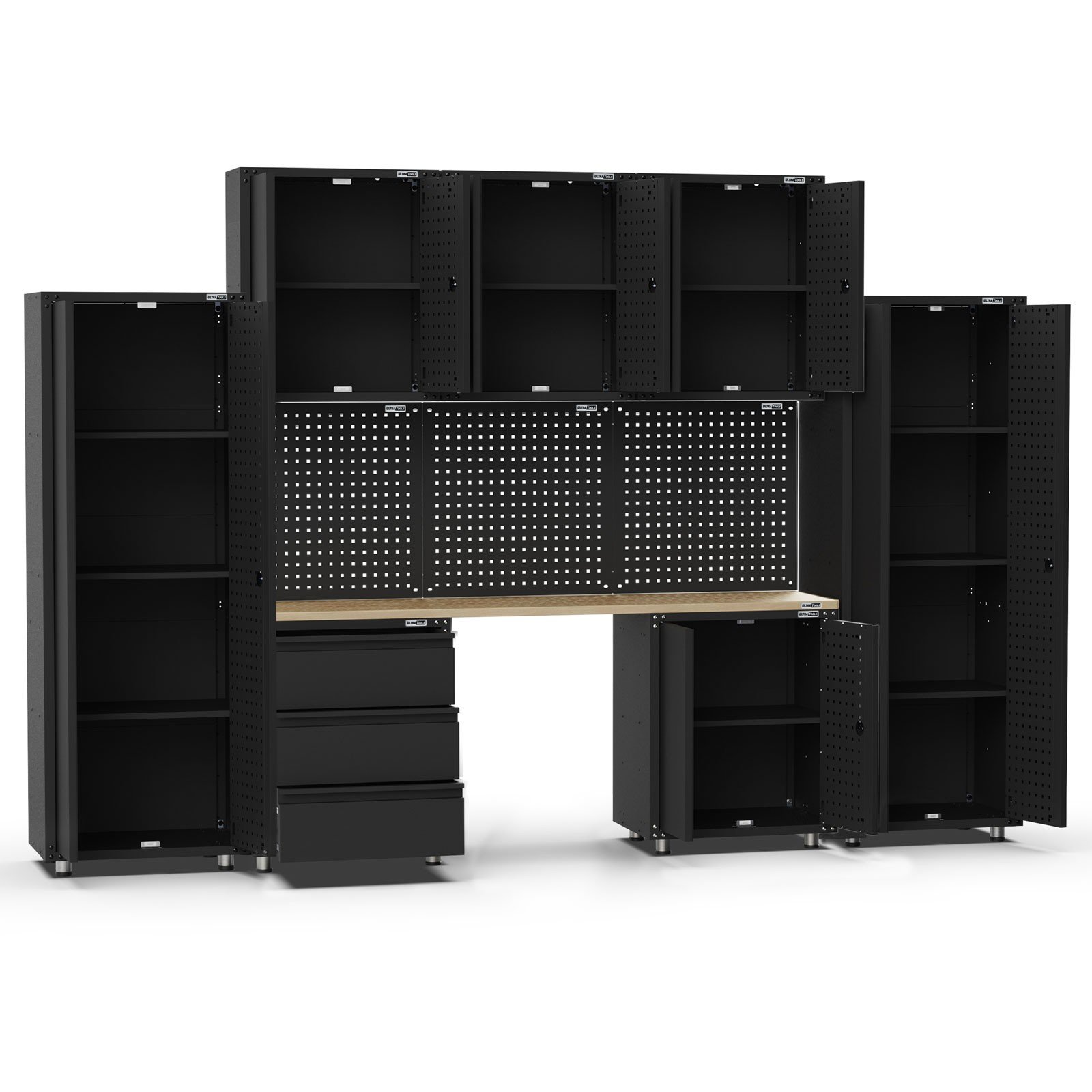 Shop UltraTools 3380mm x 480mm x 2319mm Black Garage Storage