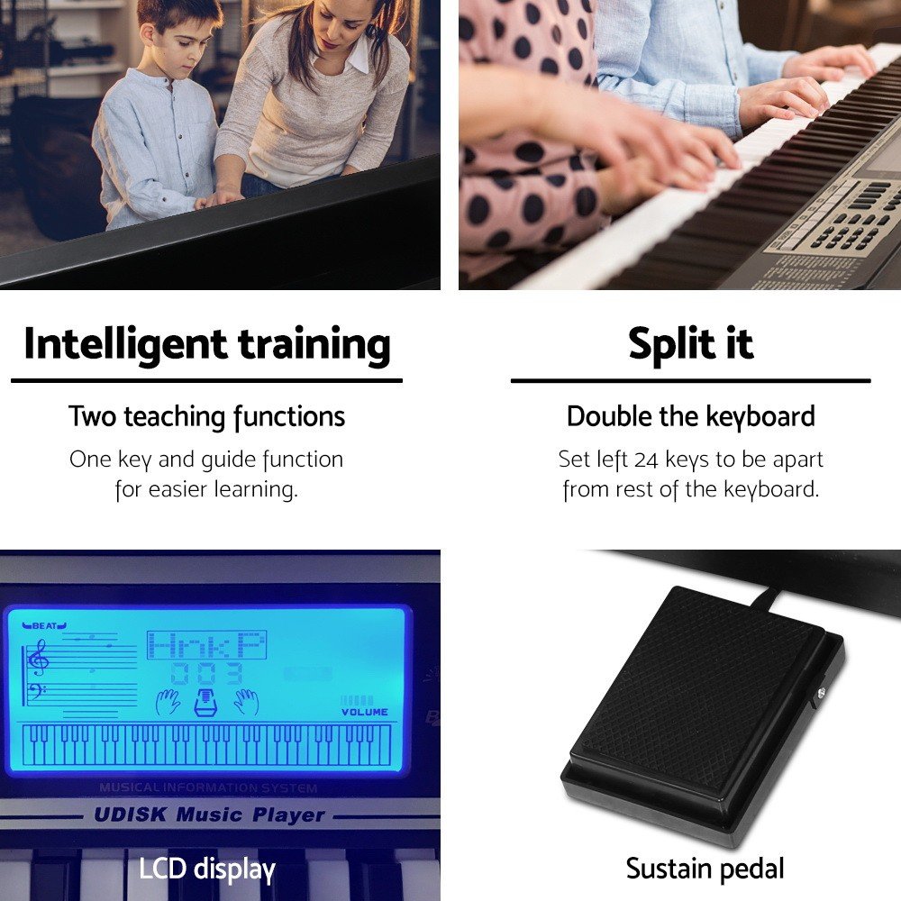 Shop Alpha 61 Key Electronic Piano Keyboard Electric Digital Classical Music Stand Online