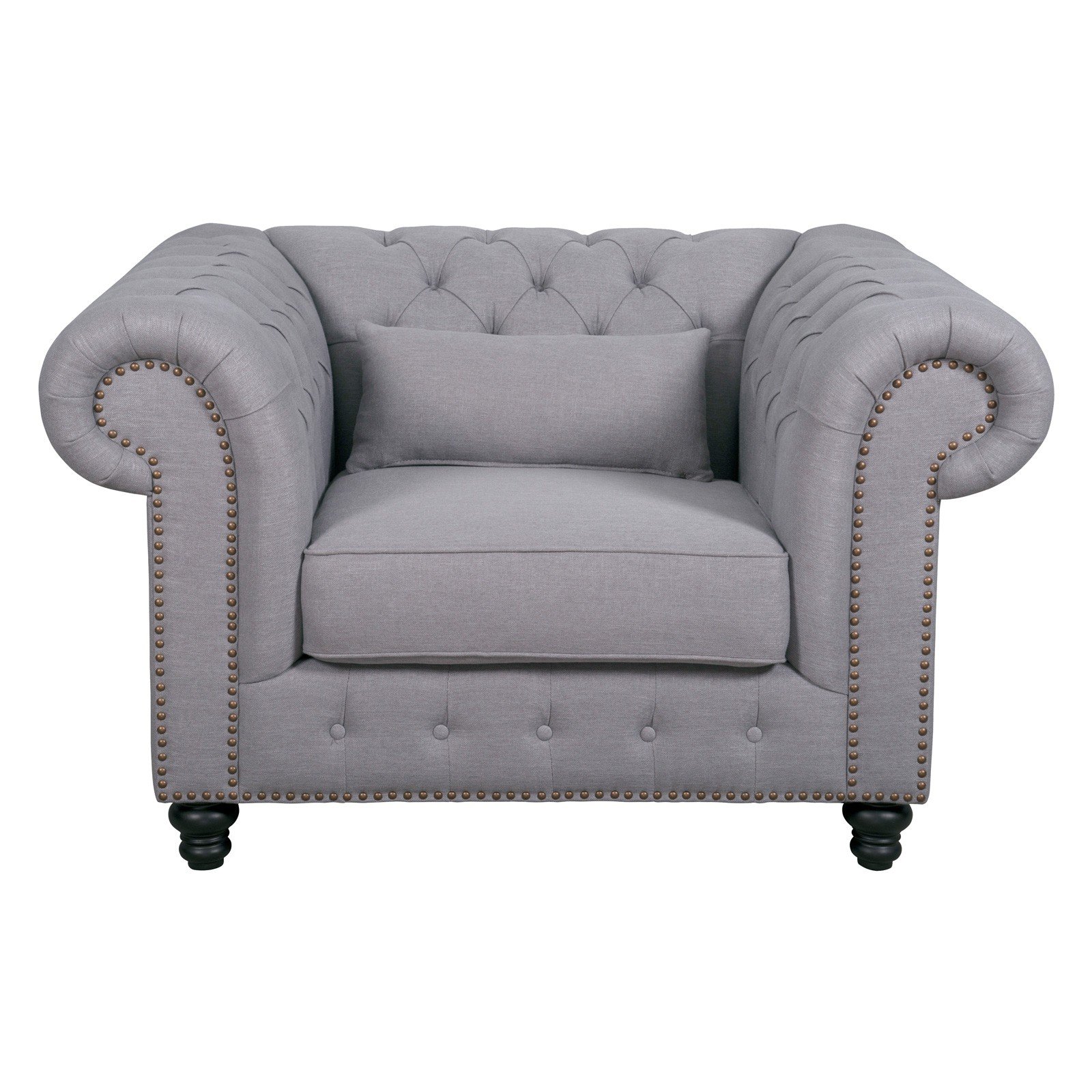 Shop Camden Chesterfield Upholstered Tufted Armchair Single Sofa Online ...