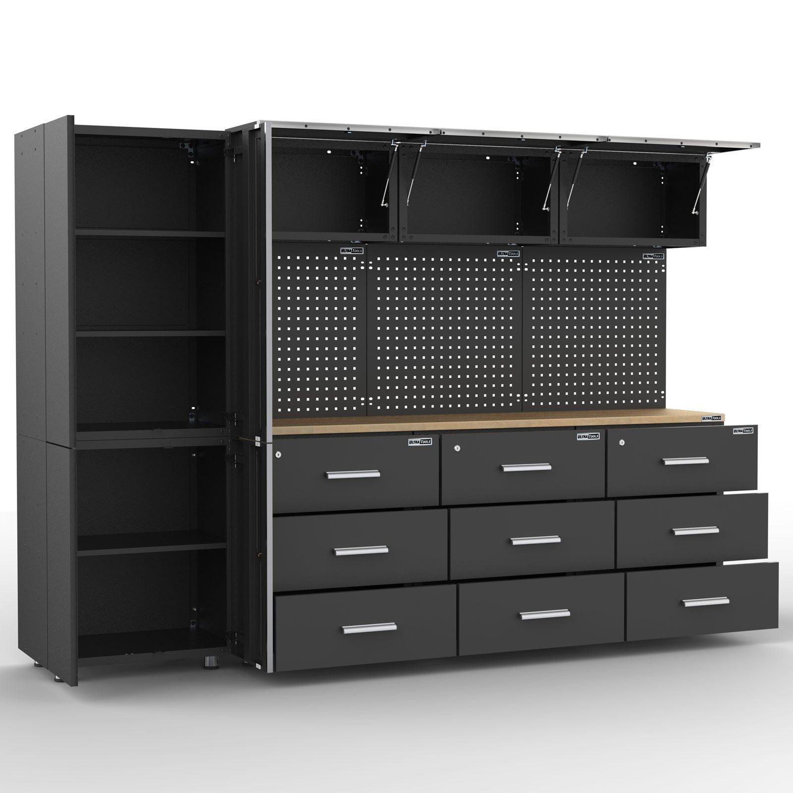 Shop UltraTools 2710mm x 480mm x 1870mm Black Garage Storage