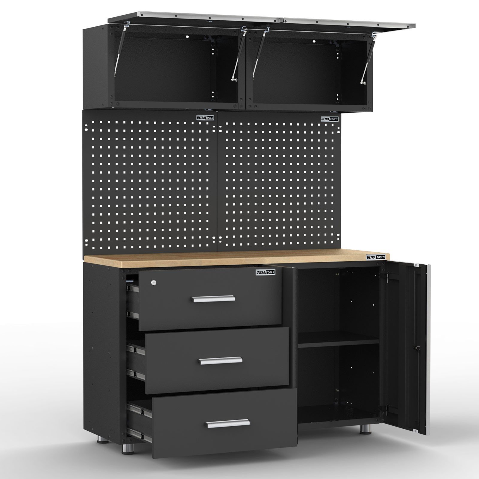 Shop UltraTools 1355mm x 480mm x 1870mm Black Garage Storage