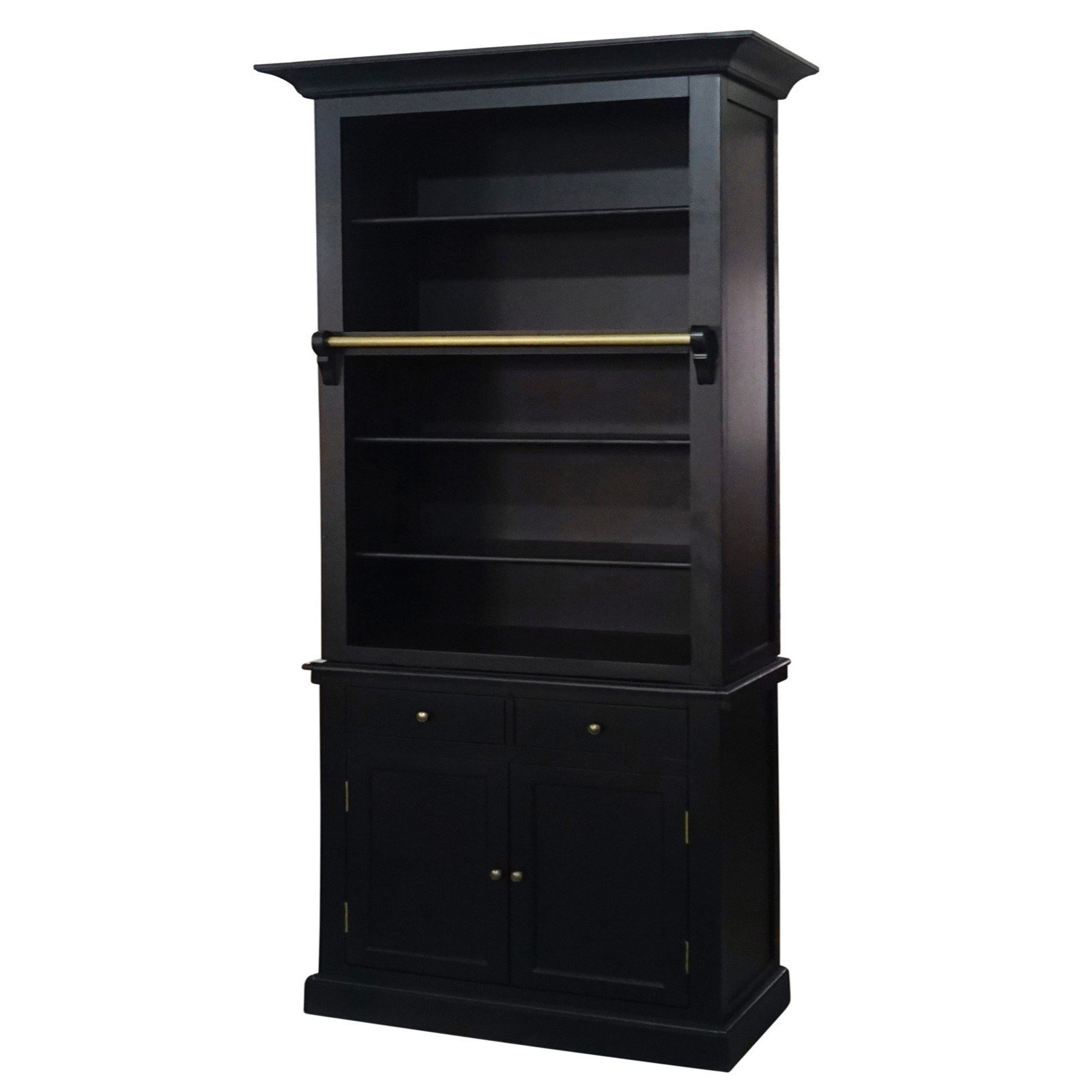 Shop French Provincial Hamptons Open Library Bookcase with Ladder in