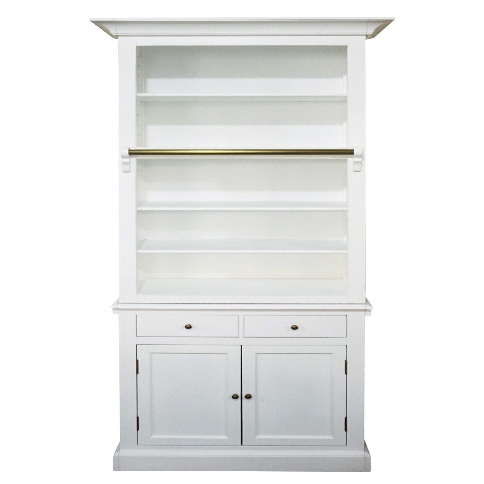 Shop French Provincial Hamptons Open Library Bookcase with Ladder in