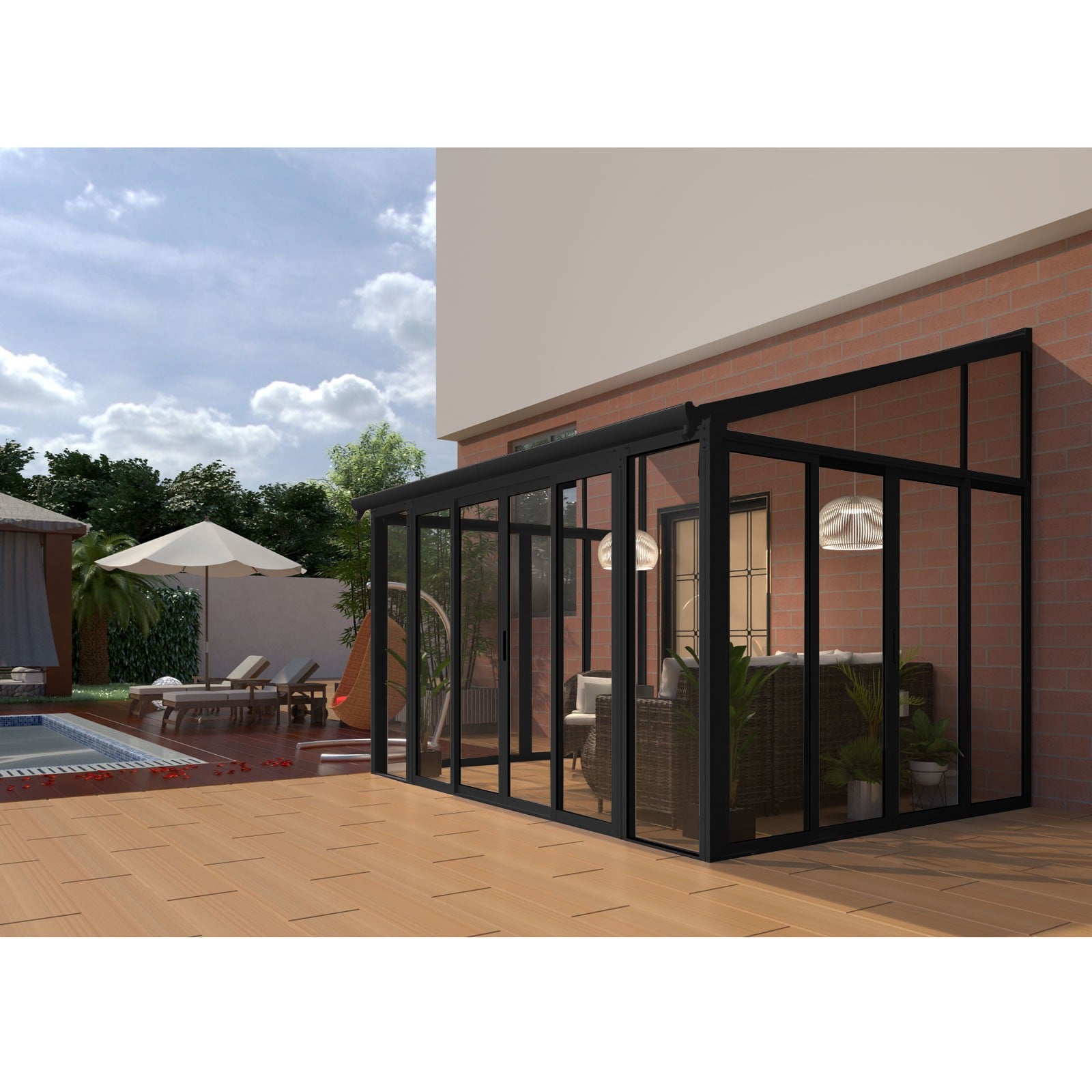 Shop DIY Aluminium Luxury Outdoor Sunroom Kit 10 x 14 ft Online